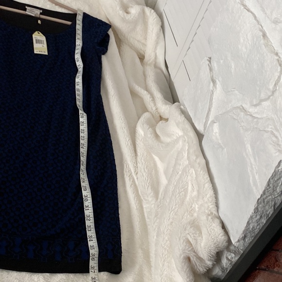 NWT Sofie Max XL Blue & Black design lined cap sleeved dress or long tunic - Picture 8 of 14